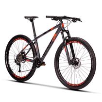 Bike Aro 29 Mountain Bike Alumínio M17' Freio a Disco Shimano Fun Evo 2023 Cinza Laranja Sense