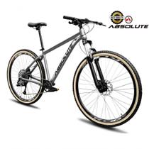 Bike Aro 29 Nero 5 Peças Inteira Absolute 12v Hollowtech Garfo Trava Remota Pneu Faixa Freio Hidráulico. Cinza