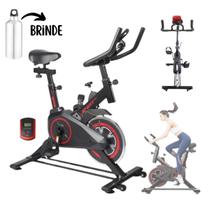 Bike Bicicleta Ergométrica Spinning Profissional 100KG Academia com Painel Digital com Brinde Inercia 14KG - Bike Sports