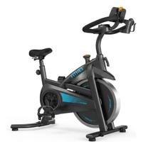 Bike Bicicleta Spinning 10kg Inercia 150kg Profissional Azul Moderna Ergométrica Fitness Fit Sport Esporte
