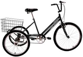 Bike Bicicleta Triciclo Adulto Aro 20 Food Bike Preto