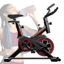 Bike Ergométrica Spinning Fitness 8kg de roda de inércia Ideal para Treino em Casa Painel Digital e Suporta até 120kg