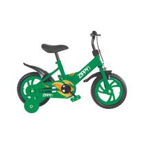 Bike Infantil Aro 12 Verde Rodinhas Apoio Menino Menina