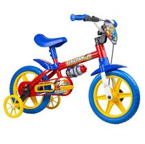 Bike Infantil Nathor Aro 12 Com Rodinhas Fire Man 10