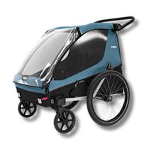 Bike trailer courier para 2 bebesaegean blue - thule