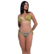 Bikini Feminino Dupla Face Bojo Cortininha Estampado Amarrar Bikini Feminino Dupla Face Bojo Cortininha Estampado Amarrar