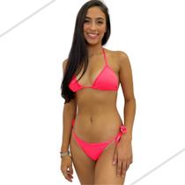 Bikini Feminino Moda Praia Calcinha Levanta Bumbum D Amarrar