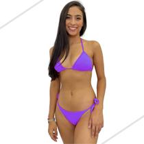 Bikini Feminino Moda Praia Calcinha Levanta Bumbum D Amarrar