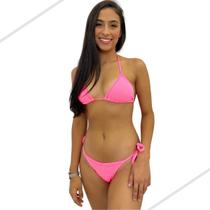 Bikini Feminino Moda Praia Calcinha Levanta Bumbum D Amarrar
