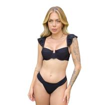 Bikini Mônaco Canelado Babadinho Moda Verão Calcinha Bombom Bikini Mônaco Canelado Babadinho Moda Verão Calcinha Bombom