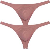 Bikini Thong Underwear Jaxu, de segunda pele, adequada para homens, pacote com 2
