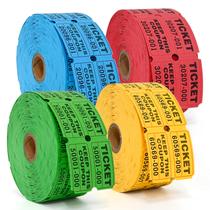 Bilhetes de rifa L LIKED 4000 pares - 4 cores variadas