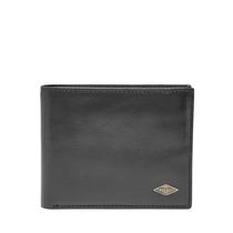 Billetera Fossil Ryan de Cuero para Hombre con Bloqueo RFID, Negra, Bifold