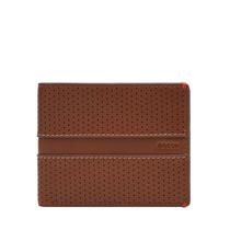 Billetera Fossil Sport Tourer Marrón Plegable de Cuero