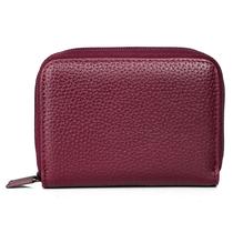 Billetera Julia Buxton USA Hudson en cuero suave color rojo Billetera Julia Buxton USA Hudson en cuero suave color rojo