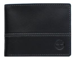 Billetera Timberland de Cuero para Hombre Bifold Híbrida Negra