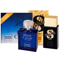 Billion For Men + Black Caviar Woman - Perfume Paris Elysees 100ml