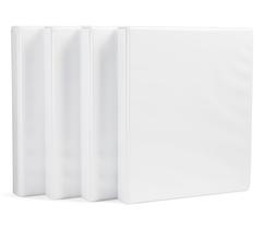 Binder Amazon Basics, 3 anéis, 1 polegada, branco, pacote com 4 Binder Amazon Basics, 3 anéis, 1 polegada, branco, pacote com 4