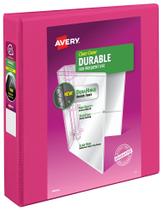 Binder Avery Durable View 3 Ring, anéis inclinados de 1,5 polegadas, rosa