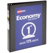 Binder Avery Economy View, 3 anéis redondos de 1 polegada, pretos