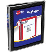 Binder Avery Flexi-View 3 anéis redondos de 1,27 cm pretos