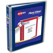 Binder Avery Flexi-View 3 anéis redondos de 1,5 polegadas em azul marinho