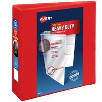 Binder Avery Heavy-Duty View, 3 anéis, 3 polegadas, vermelho 79325