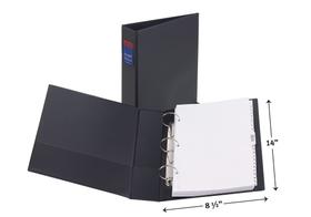 Binder Avery Legal-Size Durable 3 anéis e 2 anéis redondos pretos