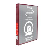 Binder BAZIC 1/2 Burgundy View com 3 anéis e 2 bolsos Binder BAZIC 1/2 Burgundy View com 3 anéis e 2 bolsos