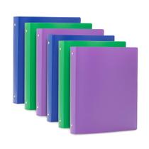 Binder Blue Summit fornece 3 anéis de plástico de 1 polegada, pacote com 6