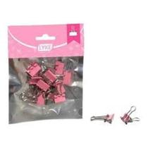 Binder Clips 12 Peças Ziper Bag 19 Mm Rosa-Lo101-620