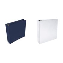 Binder Combo Kit Casafoyer Polipropileno 2 polegadas azul e 3 polegadas branco