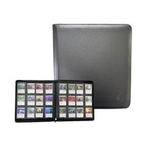 Binder De Cartas Com 12 Bolsos Em Couro PU Preto Com Zíper Para 480 Cartas MTG TCG De Jogos E