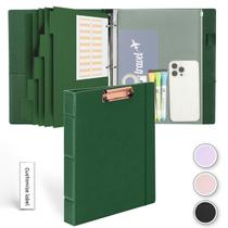 Binder Etzul, capa dura, 3 anéis, 2,54 cm, couro, tamanho carta