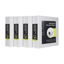 Binder Oxford 3 Ring, 2 polegadas, capacidade para 530 folhas, branco, pacote com 4