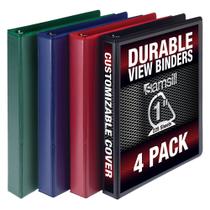 Binder Samsill Durable D Ring de 1 polegada, pacote com 4, 225 páginas Binder Samsill Durable D Ring de 1 polegada, pacote com 4, 225 páginas