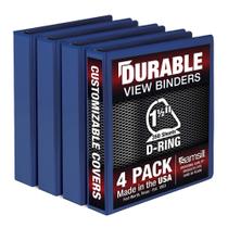 Binder Samsill Durable D Ring de 1,5 polegadas, pacote com 4, azul, 350 páginas