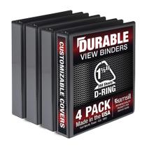 Binder Samsill Durable D Ring de 1,5 polegadas, pacote com 4 unidades, preto