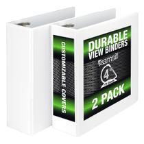 Binder Samsill Durable de 4 polegadas com anel D com travamento, pacote com 2 unidades Binder Samsill Durable de 4 polegadas com anel D com travamento, pacote com 2 unidades