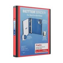 Binder Staples Better, 3 anéis, 1 polegada, rosa, 275 folhas, pacote com 3 Binder Staples Better, 3 anéis, 1 polegada, rosa, 275 folhas, pacote com 3