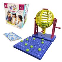 Bingo 24 Cartelas Com Globo Giratório 90 Bolinhas Brinquedo Infantil - Zelar