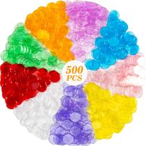 Bingo Chips Sukh 500 unidades de plástico colorido de 19 mm de diâmetro Bingo Chips Sukh 500 unidades de plástico colorido de 19 mm de diâmetro