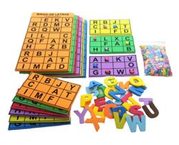 Bingo De Letras Em E.v.a 30 Cartelas Com Marcadores - Criativa Materiais Educativos