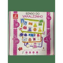 Bingo do Varalzinho Com 68 PÇ Feito em Madeira - Brincadeira de Criança Ref 9657
