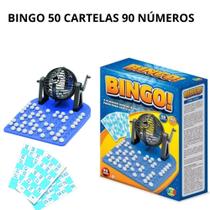 Bingo giratório Jogo 90 Pedras e 50 Cartelas GGB Plast Bingo giratório Jogo 90 Pedras e 50 Cartelas GGB Plast