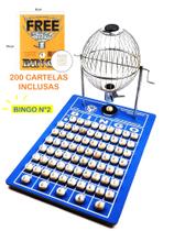 Bingo Globo Cromado N2 Completo C/ 200 Cartelas