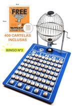 Bingo Globo Cromado N2 Completo C/ 400 Cartelas