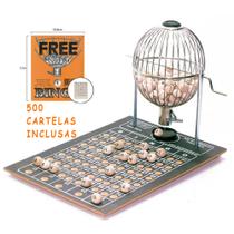 Bingo Globo Cromado N2 Completo C/ 500 Cartelas
