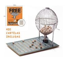 Bingo Globo Cromado N3 Completo C/ 400 Cartelas