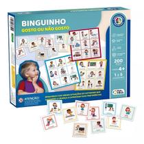 Bingo Infantil gosto ou não gosto educativo - PAIS & FILHOS